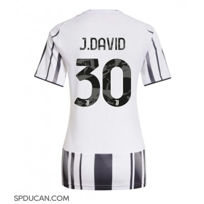 Zenski Nogometni Dres Juventus Jonathan David #30 Domaci 2025-26 Kratak Rukav Zenski Nogometni Dres Juventus Jonathan David #30 Domaci 2025-26 Kratak Rukav